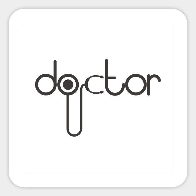 Doctor T-shirt Sticker by nuruldewis